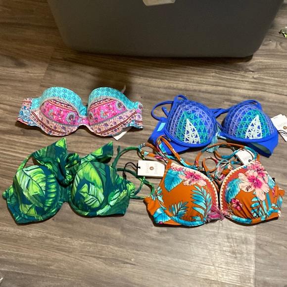 Shade & Shore Other - Shade Shore Bikini Swimsuit Top 34A. Lot Of 4